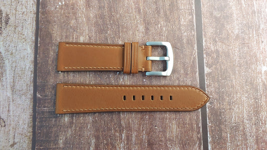 Brown Barenia Leather Strap For Grand Seiko SLGA007 Watch