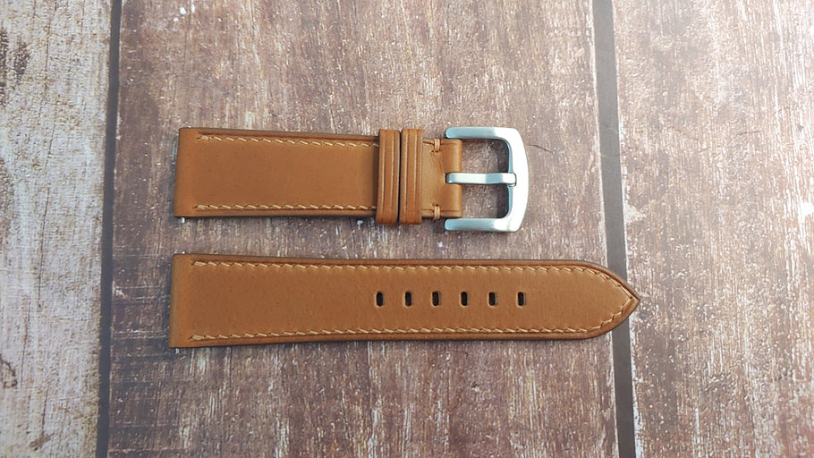 Brown Barenia Leather Strap For Grand Seiko SLGA007 Watch