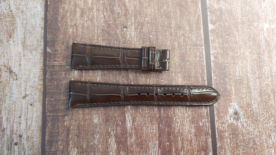 Brown Full Grain Crocodile Leather Strap