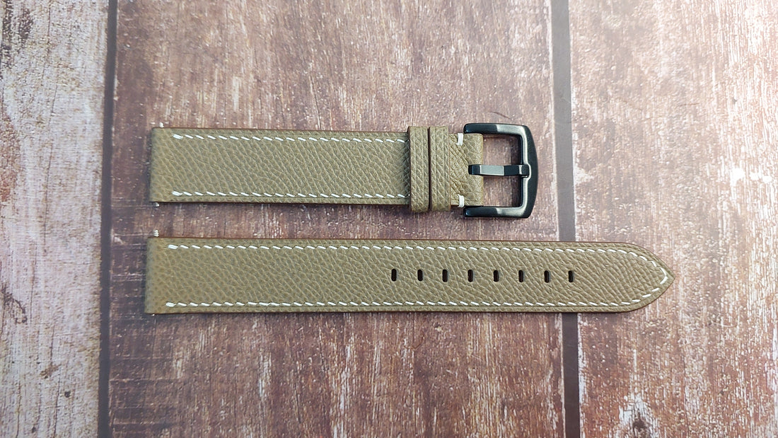 Brown Epsom Leather Strap For Hamilton Khaki Field Titanium Auto H70665533 Watch