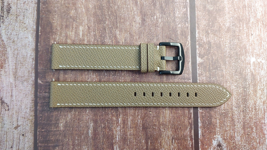 Brown Epsom Leather Strap For Hamilton Khaki Field Titanium Auto H70665533 Watch