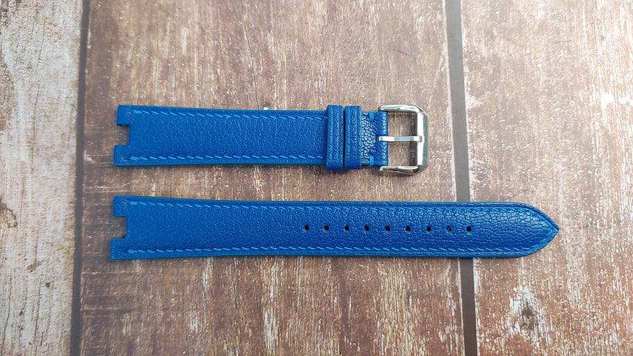 Blue Alran Sharkskin Leather Custom Notched Strap