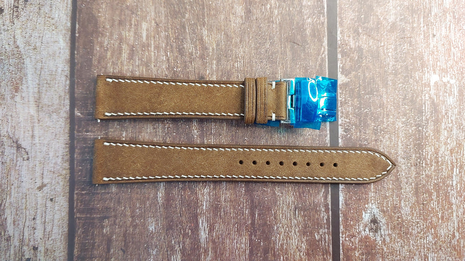 Whisky Maya Leather Strap For I.W.C Pilot Watch