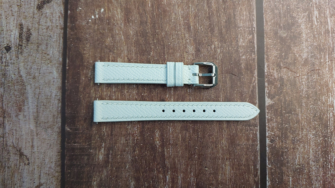 White Epsom Leather Strap For Vintage Tudor Oyster Princess Watch