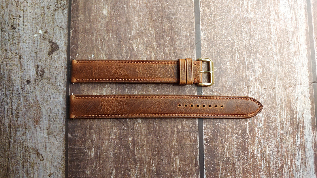 Cognac Badalassi Wax Leather Strap For 22mm XL Watch