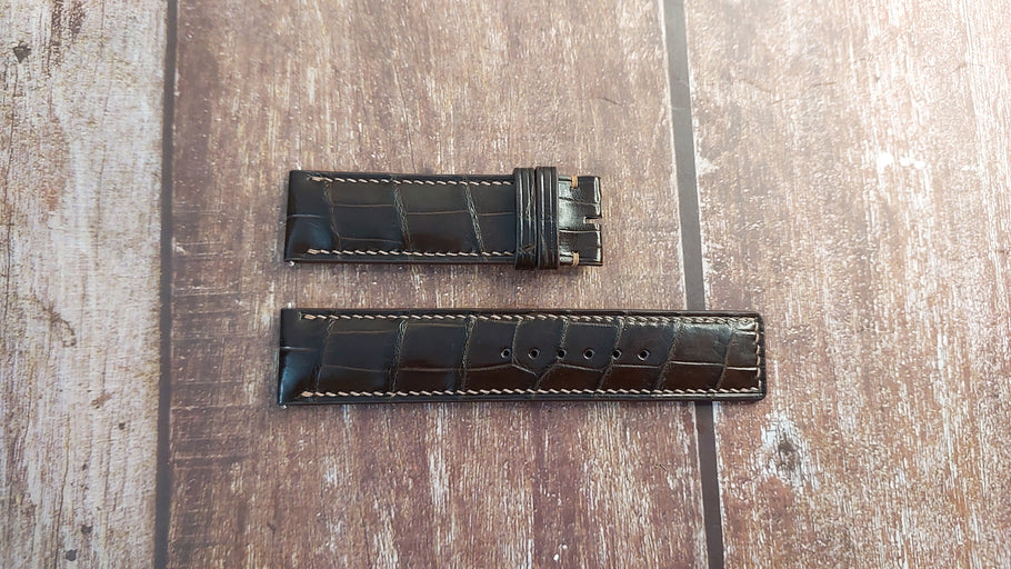 フルグレインワニ革ストラップ（ブラウン） ボーム＆メルシエ用