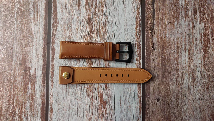 Valenia Custom Open End (Brown) - Tag Heuer Connected | Compatible with Tag Heuer Connected E4 45mm