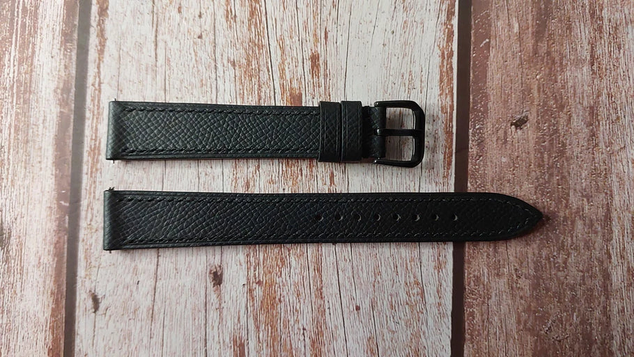 Epsom Leather (Black) - Compatible with Nordgreen Philosopher 36mm