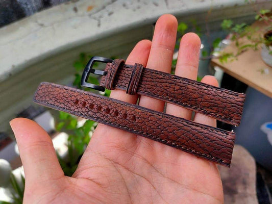 Full Grain Shark Skin Leather Custom Strap For Samsung Watch 4 (46mm)