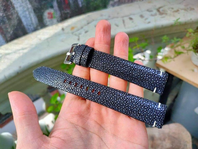 Full Grain Stingray Leather Custom Strap For Optional Watch