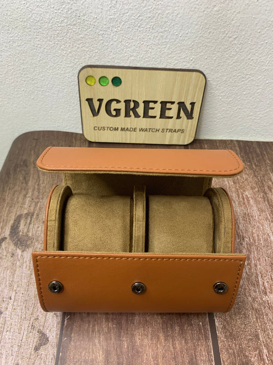 Leather Watch Roll - Double