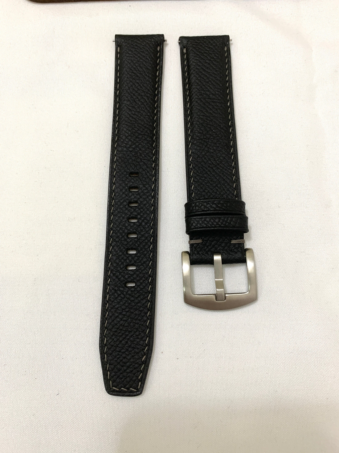 Epsom Leather Custom Strap For Fortis Flieger F-41 A
