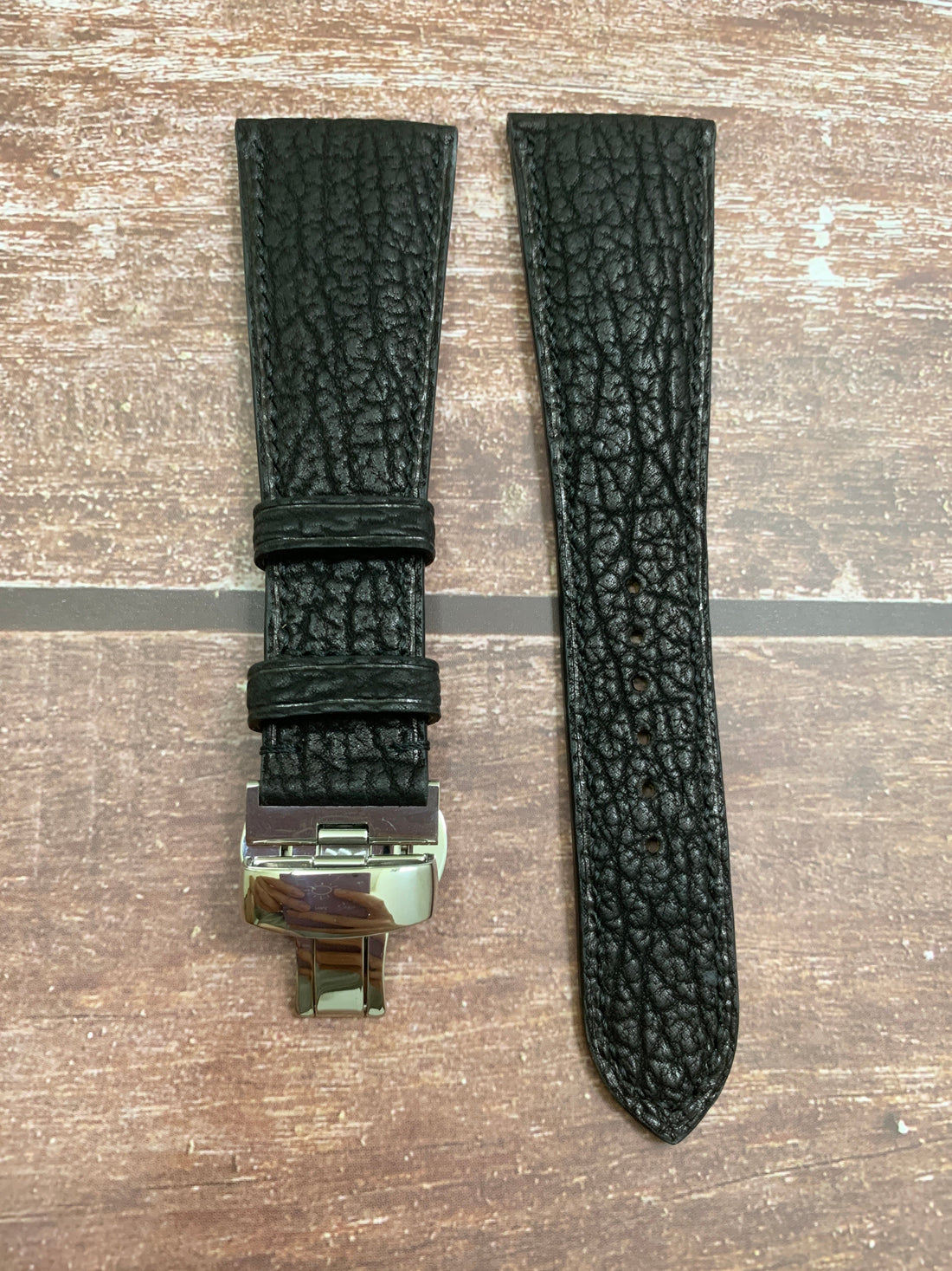 Full Grain Shark Skin Leather Custom Strap For Charriol - 01875