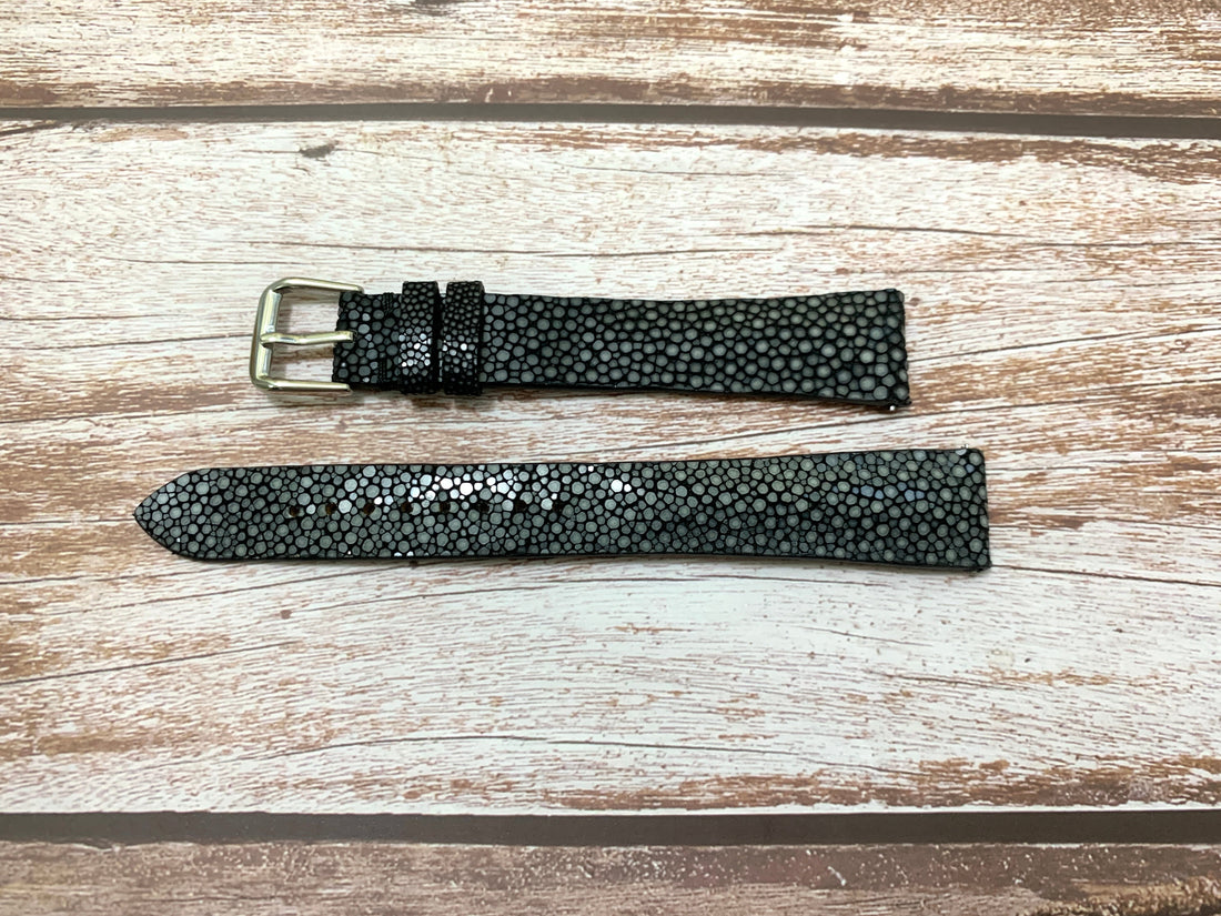 Full Grain Stingray Leather Custom Strap For 1946 LeCoultre Powermatic Watch