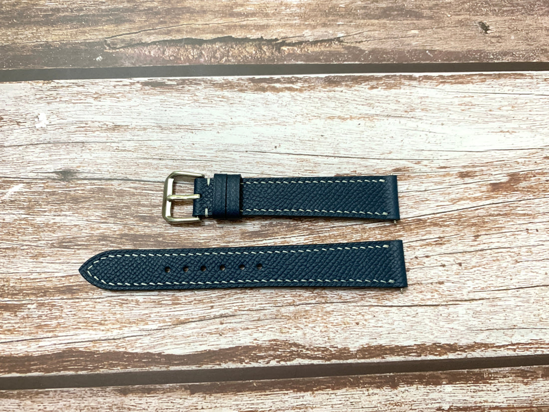 Navy Epsom Leather Custom Strap For Danish Design 1V24Q1058 Watch