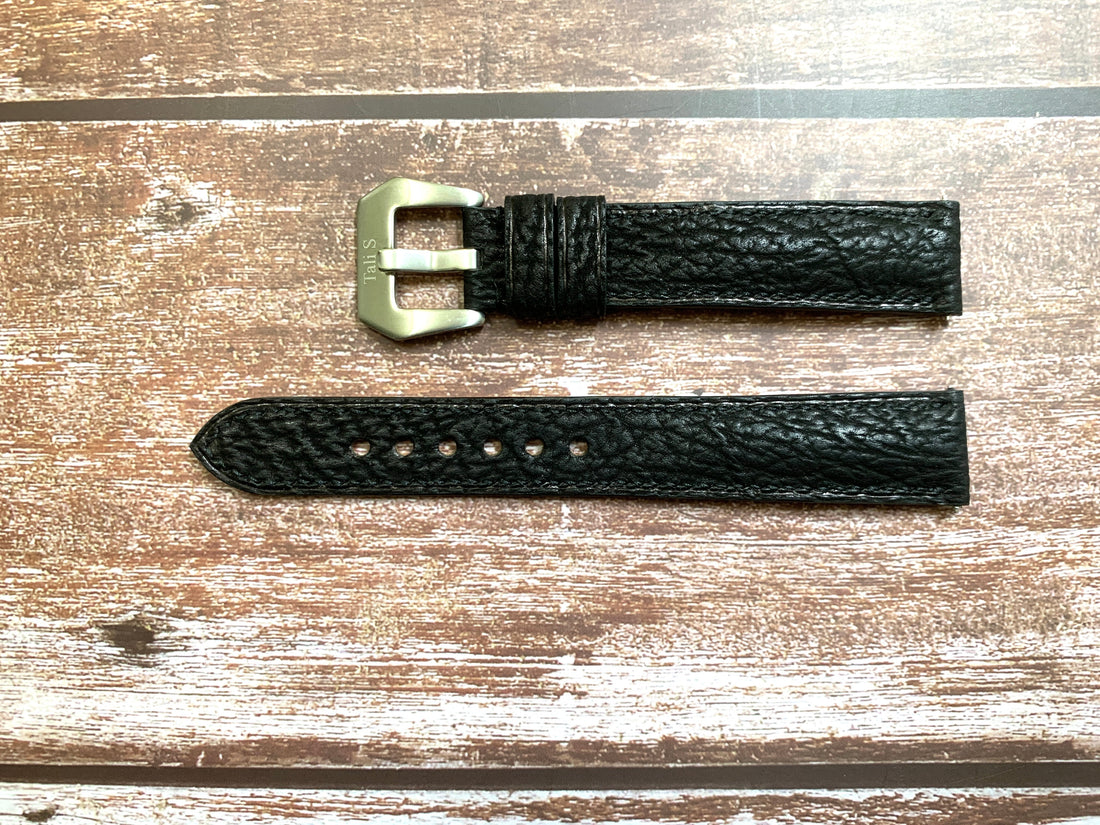 Full Grain Shark Skin Leather Custom Strap For Invicta #27350 Watch