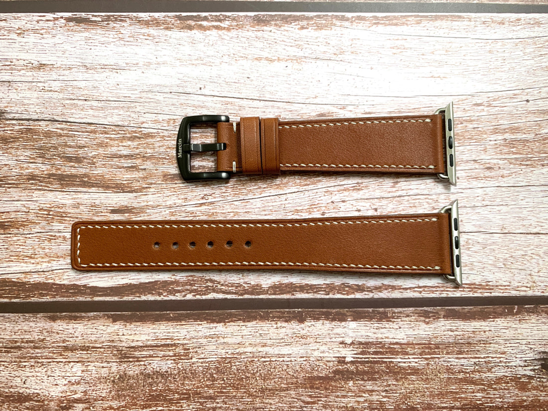 Barenia Leather Custom Strap For Apple Watch Series 6 (44mm)