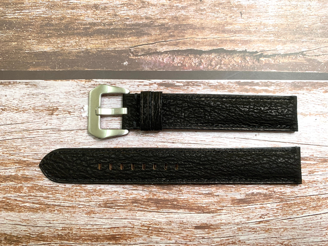 Full Grain Shark Skin Leather Custom Strap For Garmin D2 Air Watch