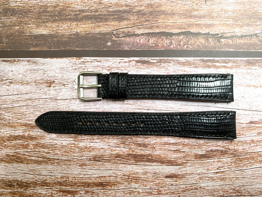 Full Grain Lizard Leather Custom Strap For 1946 LeCoultre Powermatic Watch