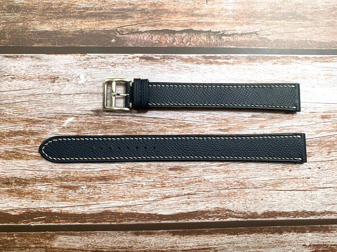 Navy Epsom Leather Custom Strap For Samsung Galaxy Watch 4 (44mm)