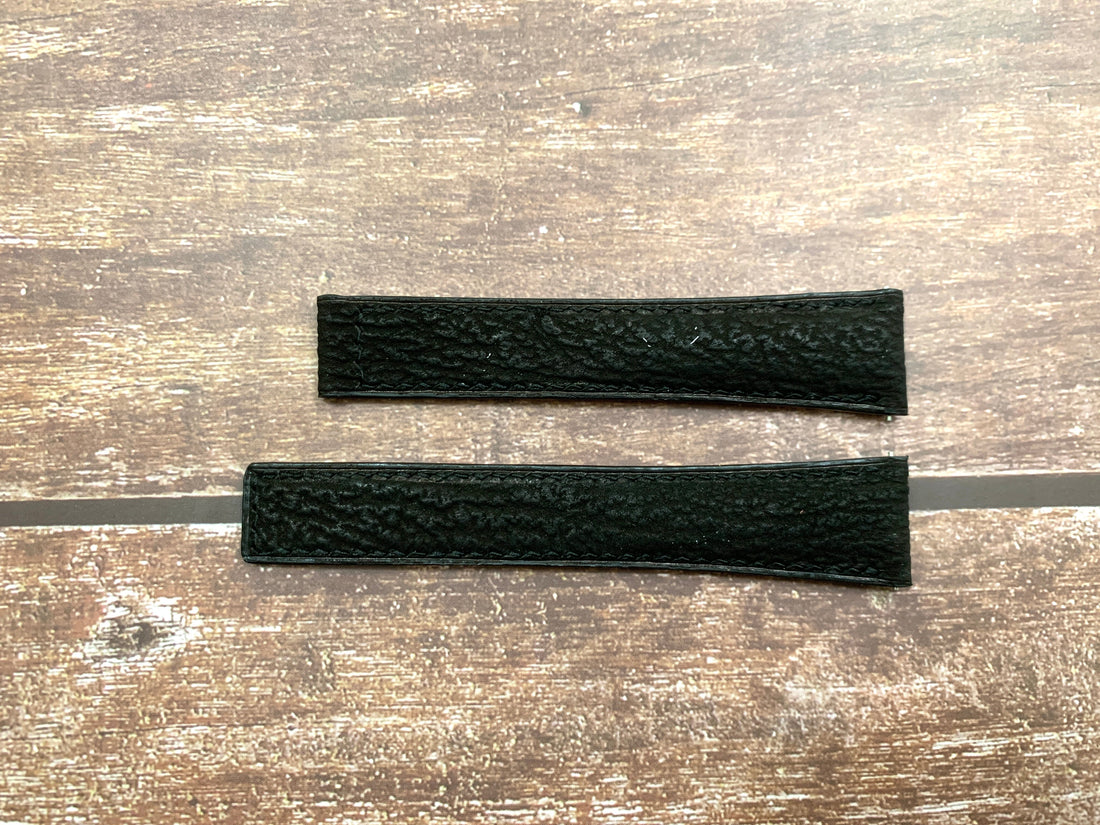 Full Grain Shark Skin Leather Custom Strap For Oris Propilot Big Crown Bronze Watch