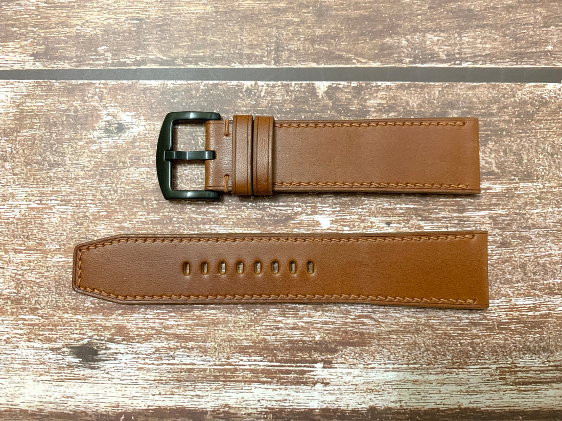 Italian Veg Tanned Buttero Leather Custom Strap For Panerai Watch