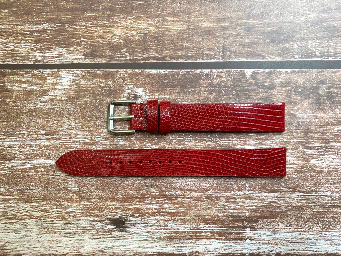 Full Grain Lizard Leather Custom Strap For Oris Big Crown Automatic Watch