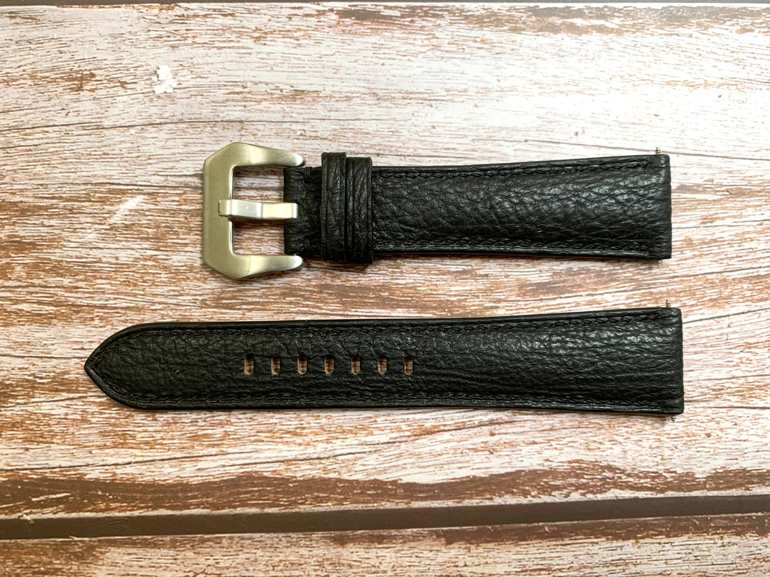 Full Grain Shark Skin Leather Custom Strap For Pierre DeRoche Splitrock Watch