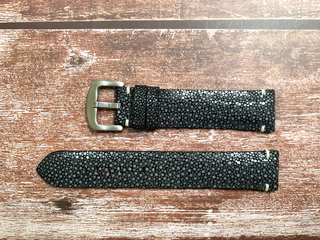 Full Grain Stingray Leather Custom Strap For Movado Bold Watch