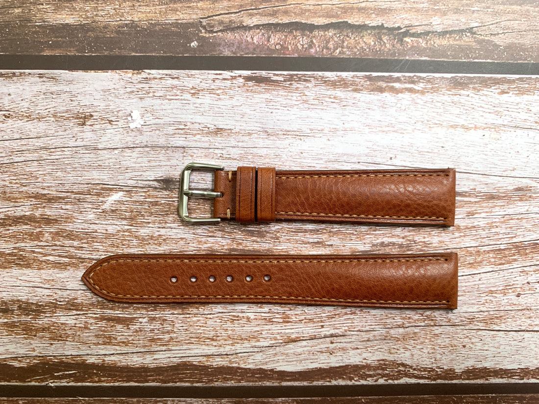 Italian Veg Tanned Minerva Leather Custom Strap For Swiss Army Fieldforce Classic Watch