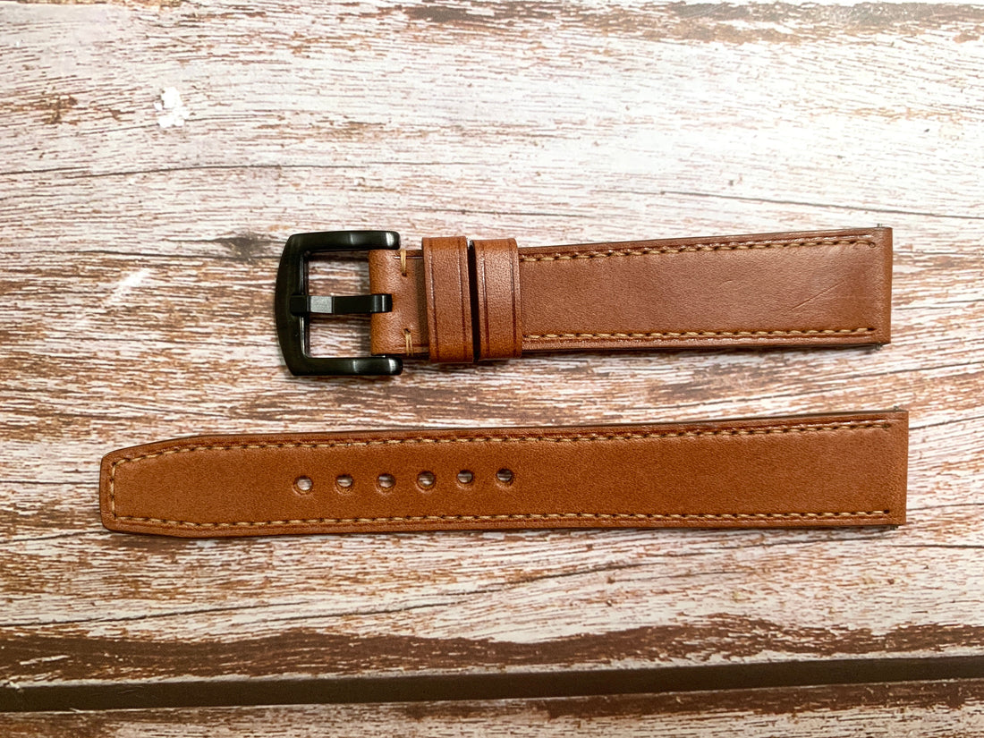 Italian Veg Tanned Buttero Leather Custom Strap For Citizen Eco Brycen Watch