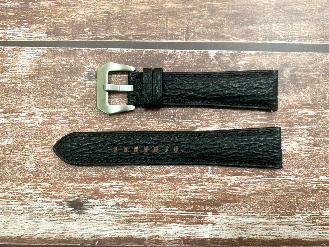 Full Grain Shark Skin Leather Custom Strap For Armand Nicolet Watch