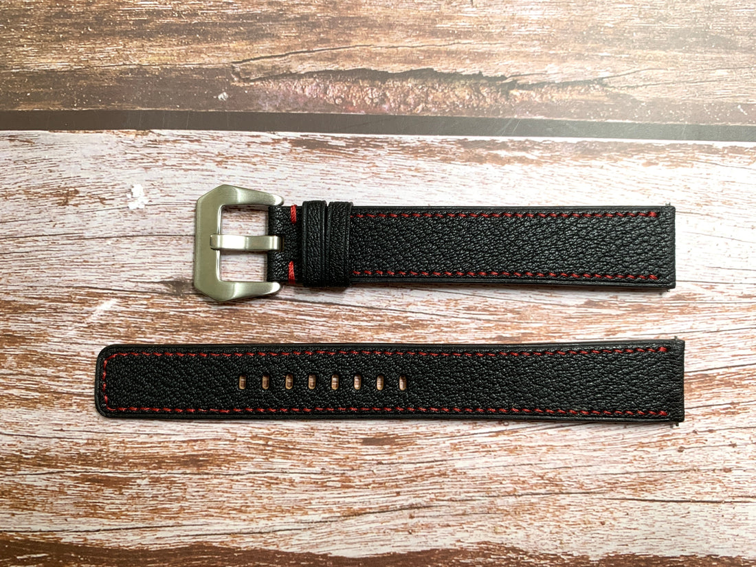 Chevre "Caviar" Goat Leather Custom Strap For Citizen CA4439-07W Watch
