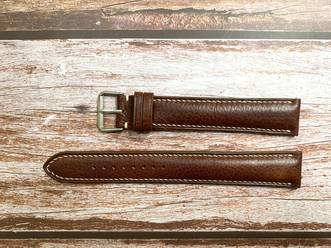Italian Veg Tanned Minerva Leather Custom Strap For Citizen Avion Watch