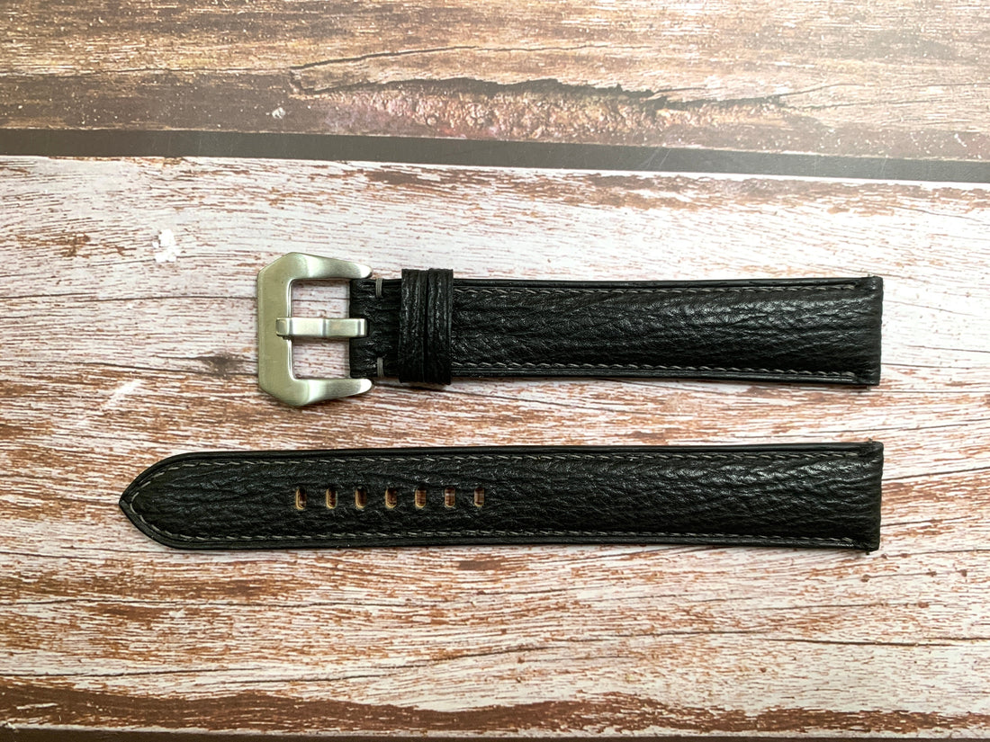 Full Grain Shark Skin Leather Custom Strap For Tissot Supersport Chrono Watch