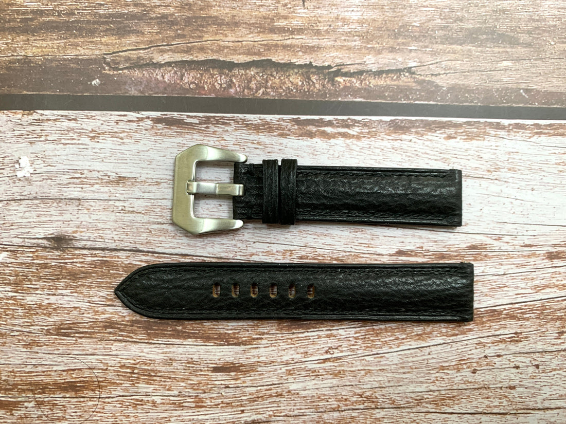 Full Grain Shark Skin Leather Custom Strap For Bulova Men's Military Hack Watch