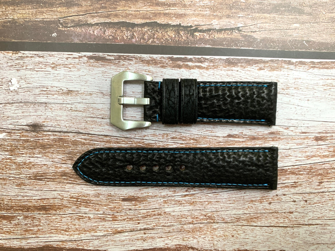 Full Grain Shark Skin Leather Custom Strap For Orefici Gladiator Watch