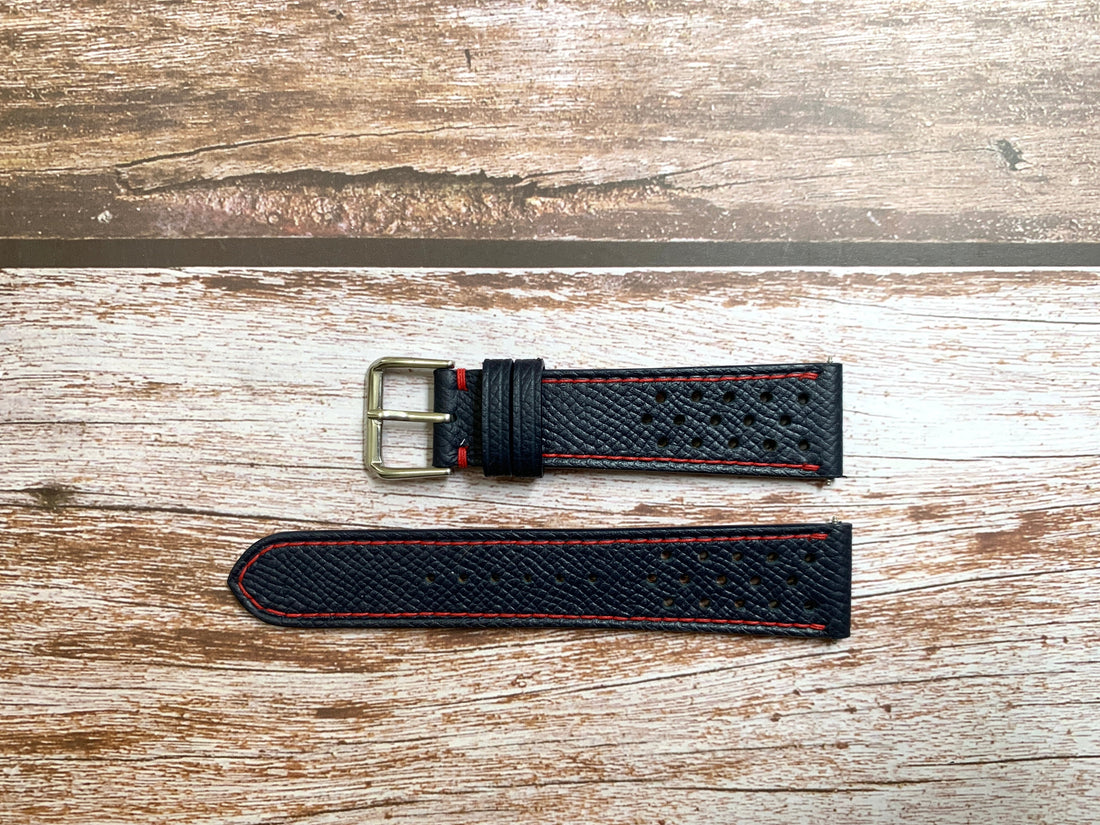 Navy Epsom Leather Custom Strap