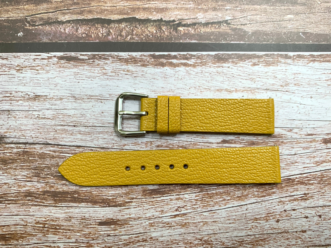 Chevre "Caviar" Goat Leather Custom Strap For Junghans Max Bill Watch