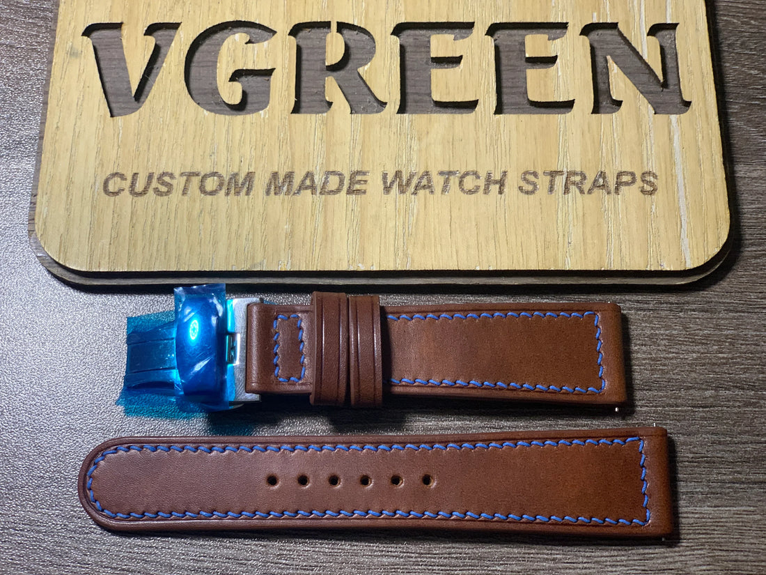 ブッテーロレザー腕時計ストラップ – チェスナット