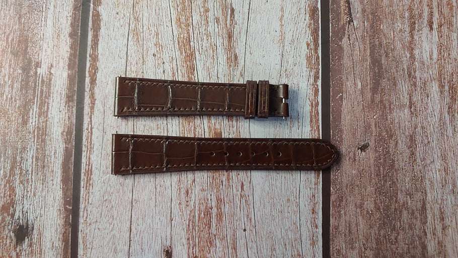 Crocodile leather (brown) - Omega DeVille 34mm compatible