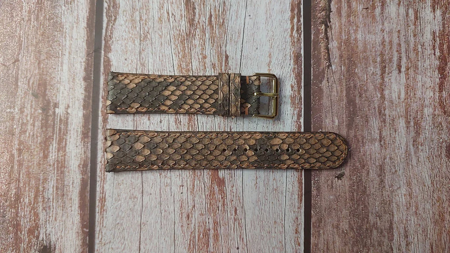 Snakeskin Full Grain (Copper) - Compatible with Tudor Bronze