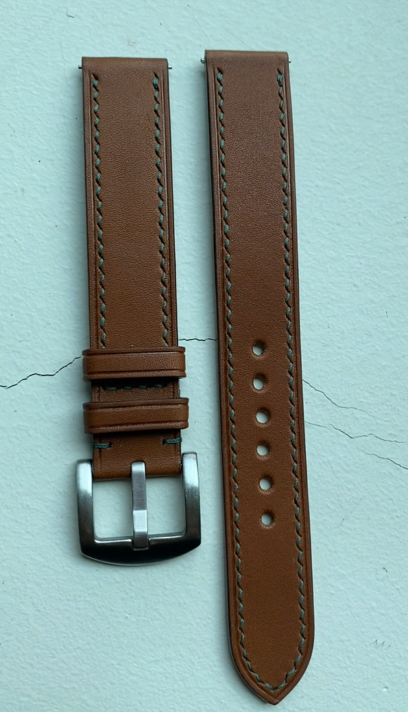 Barenia Leather Custom Watch Band for an Omega Deville