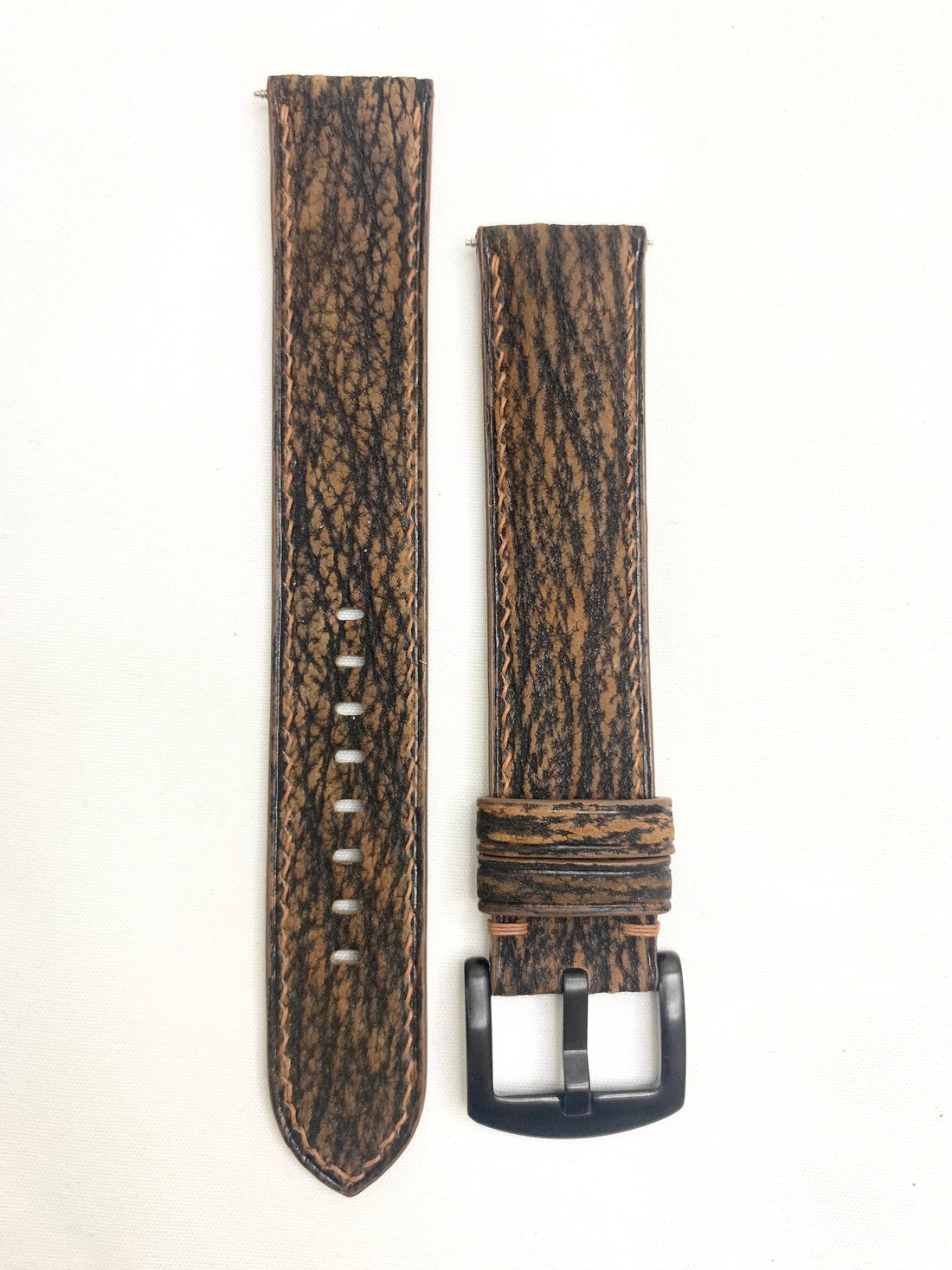 Shark Skin Leather Strap for Junghans Calendar watch