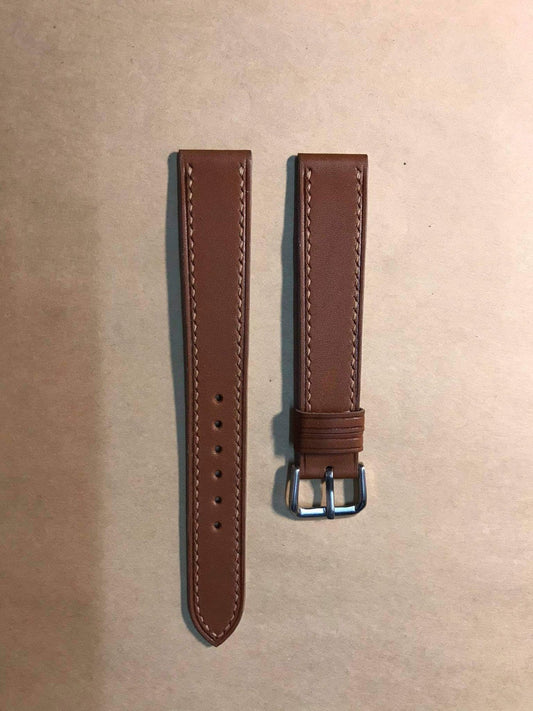 Barenia Leather Custom Strap For Gruen Precison 510 17J Starburst