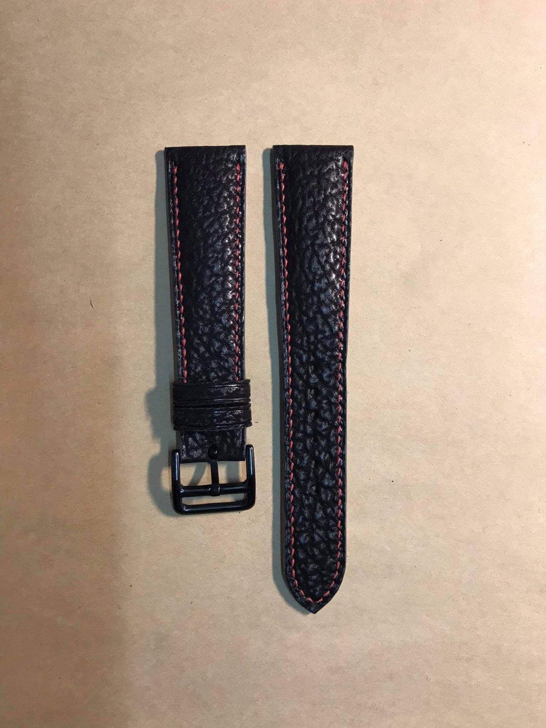 Full Grain Shark Skin Leather Custom Strap For Wenger Swiss Military