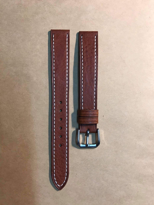 Italian Veg Tanned Minerva Leather Custom Strap For Vintage Timex