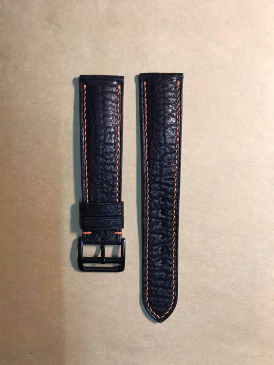 Full Grain Shark Skin Leather Custom Strap For Mido Multifort Crono