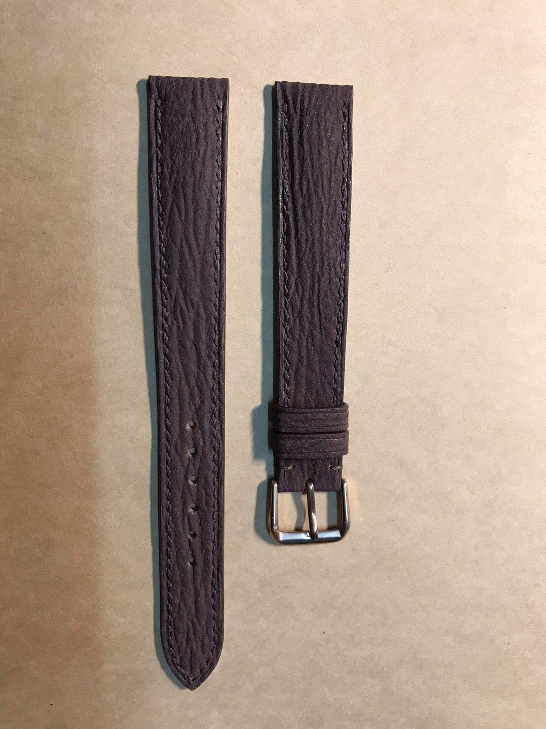 Full Grain Shark Skin Leather Custom Strap For Bulova Accutron