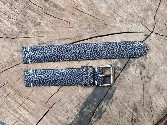 Full Grain Stingray Leather Custom Strap For Omega Seamaster